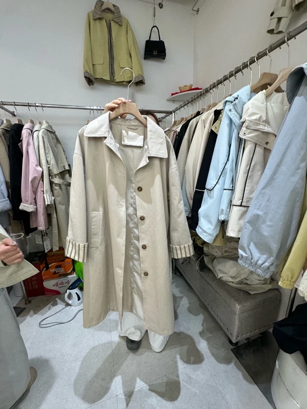 韩系风中长款风衣女秋季新款宽松显瘦气质大衣外套