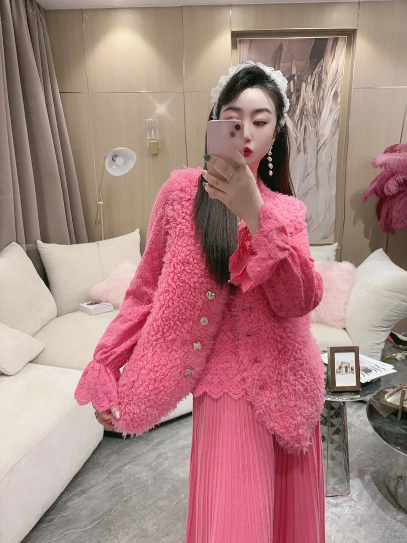 DC【丹青阁】爆款网红洋气羊羔毛时尚百搭加厚秋冬马甲