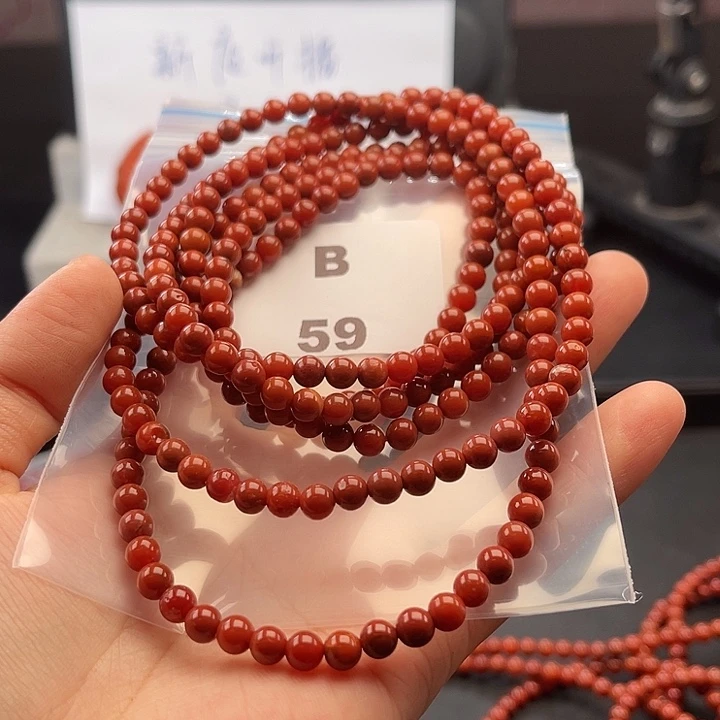 未镶嵌多样性发货默认微瑕2条5m m南红玛瑙