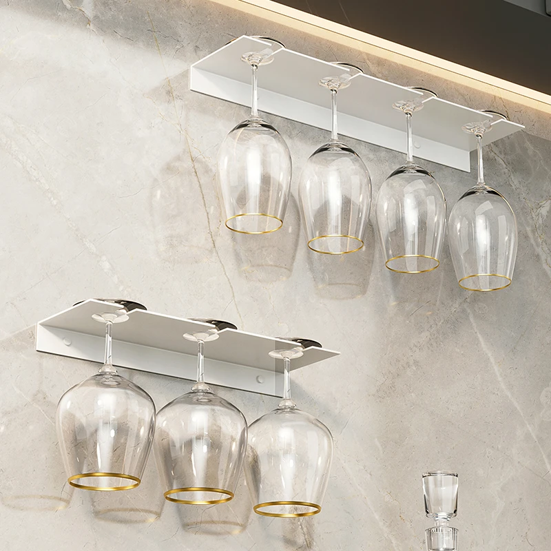 不锈钢红酒杯架倒挂高脚杯收纳置物架子家用轻奢高档摆件悬挂酒柜