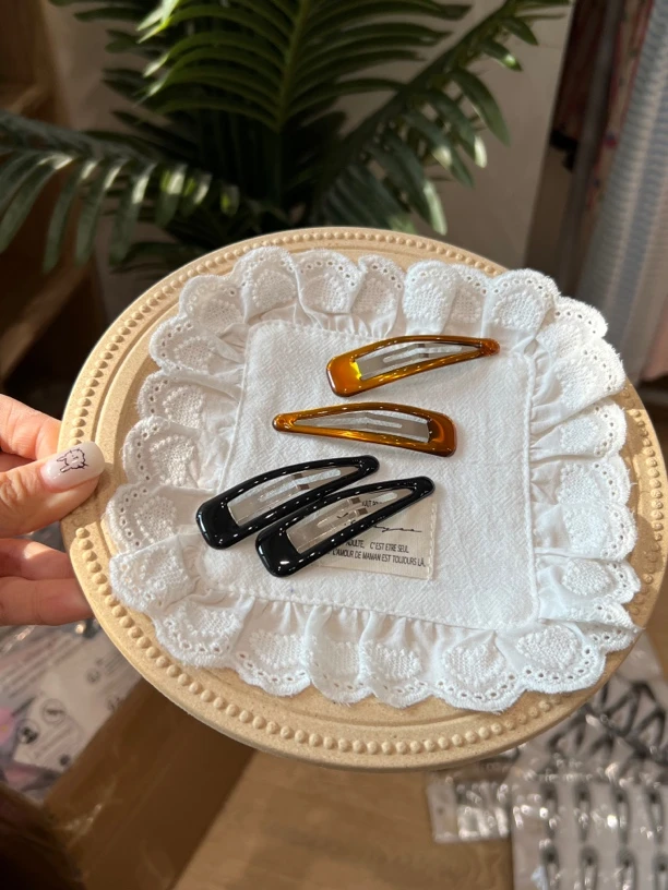 四只装极简风边夹BB夹日韩女少女风