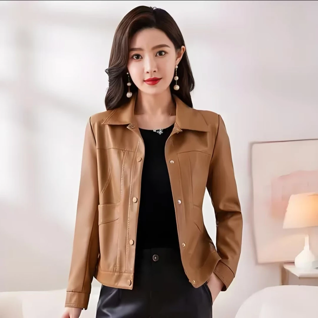 短款标准常规修身女皮衣外套女装甜辣风韩系（已直播间款式为准）