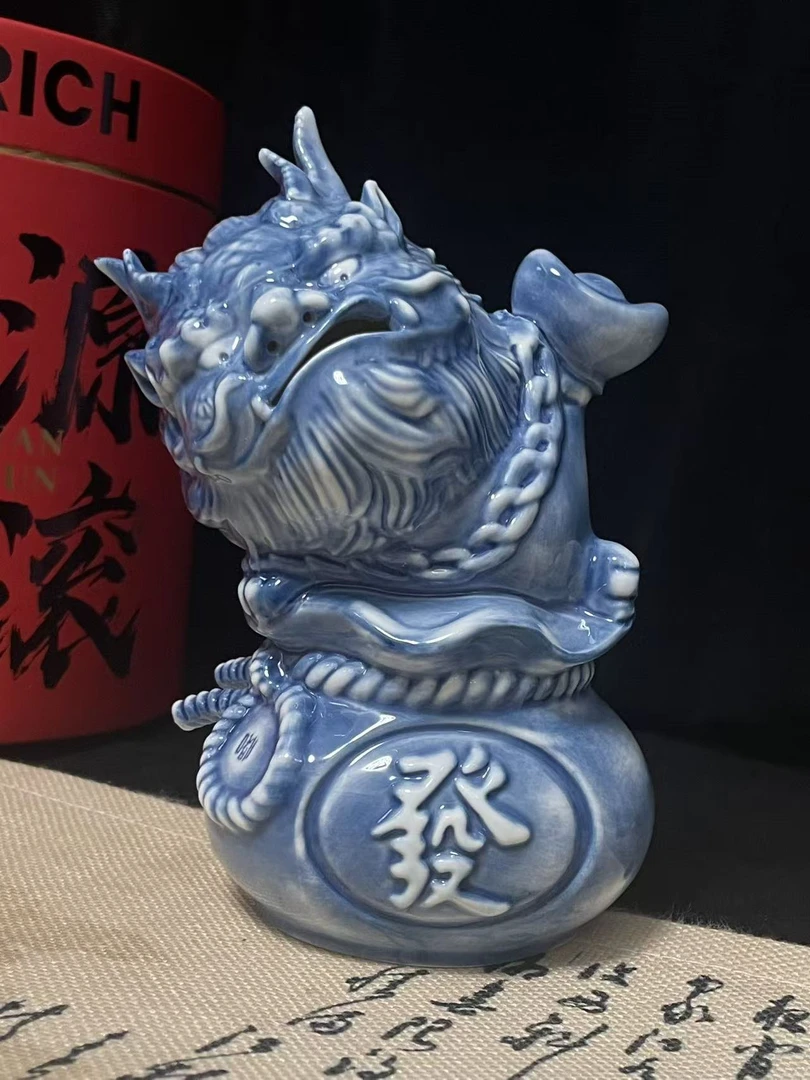 【C·D·D 瓷嘟嘟】翘腿麒麟招财钱袋子 鬼迷日眼系列新作茶宠香炉