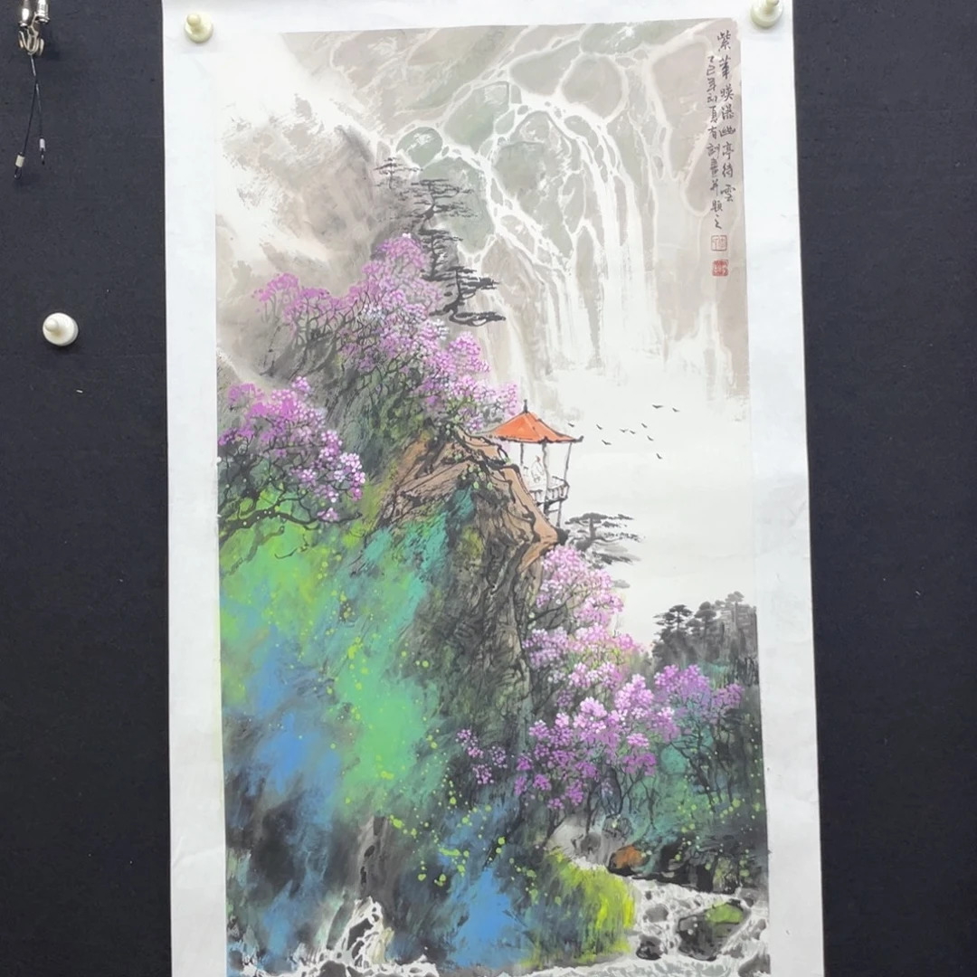 国画手绘国画，山水精品，春