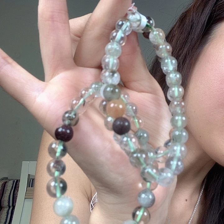 未镶嵌手链水晶ka8+绿幽灵