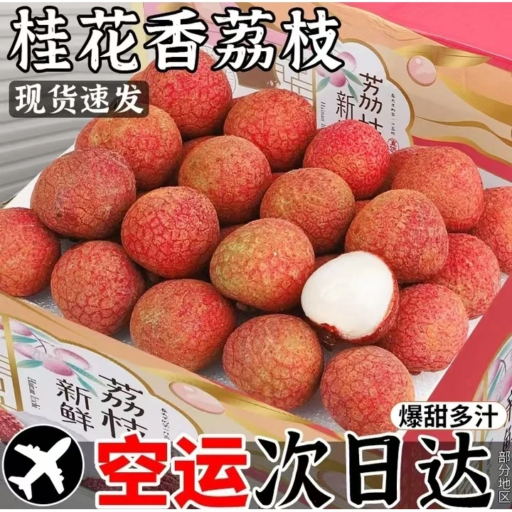 2025年荔枝新鲜精品海南桂花香荔枝肉厚核小现摘现发顺丰冷链水果