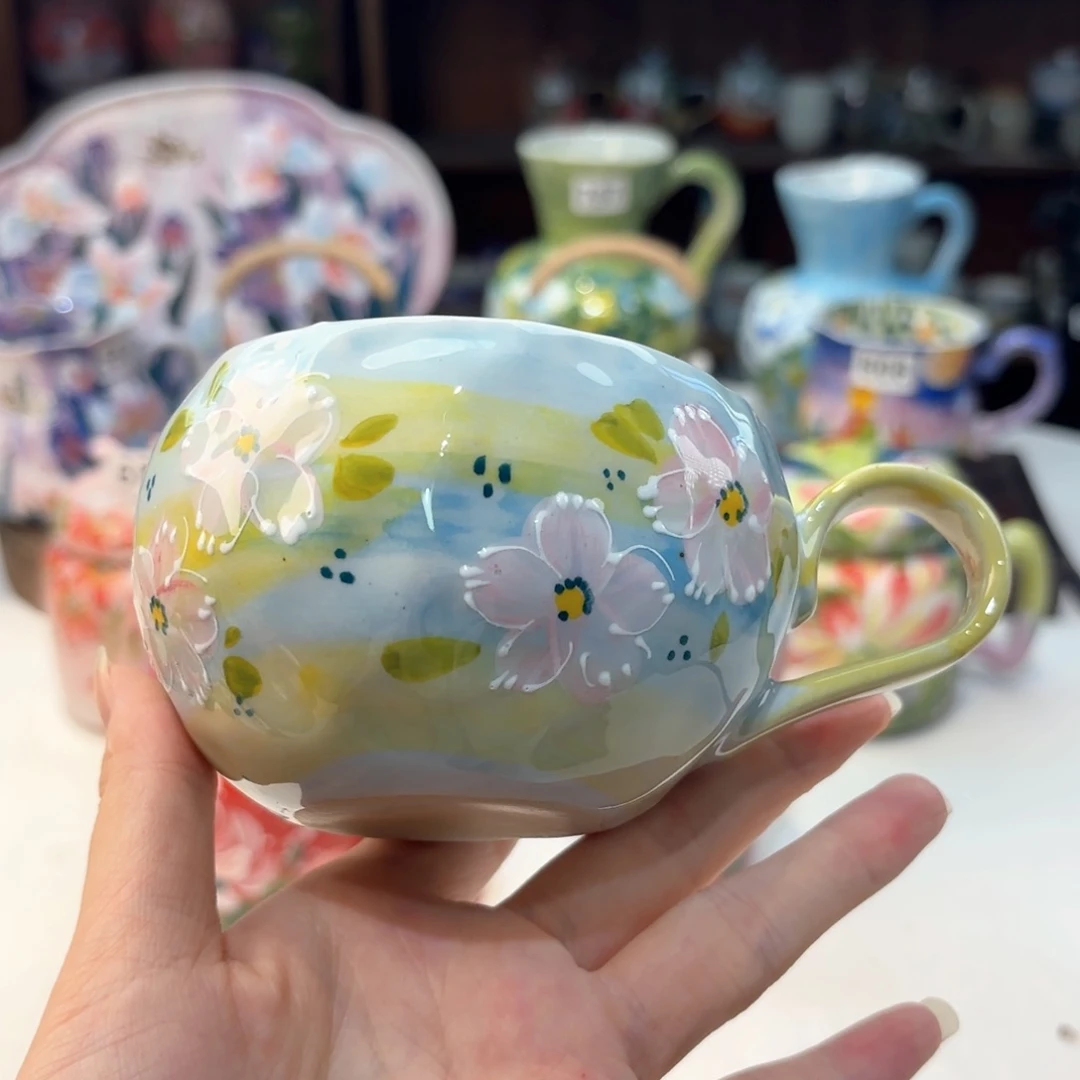 景德镇手绘高温釉下彩陶瓷茶具