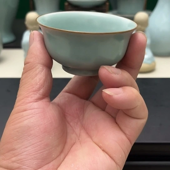 其他青焱汝瓷天青压手纯手工薄胎薄釉
