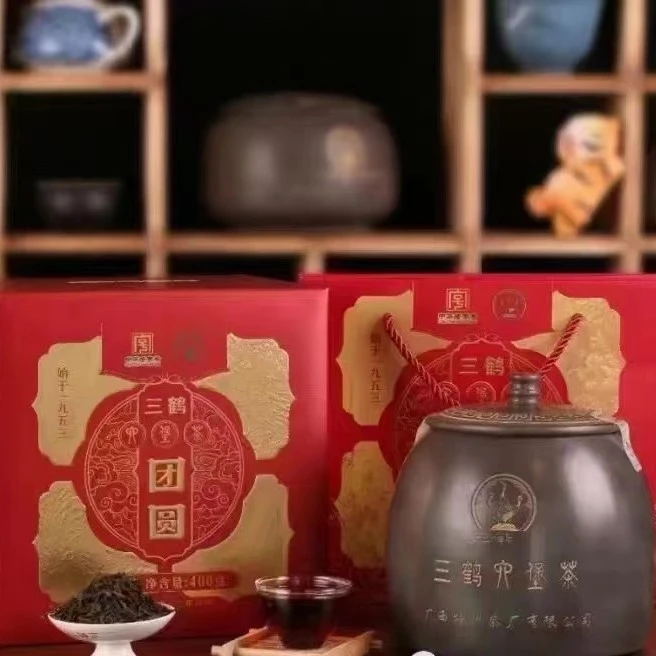 三鹤六堡茶【团圆 】2019年陈化陈香400g/盒
