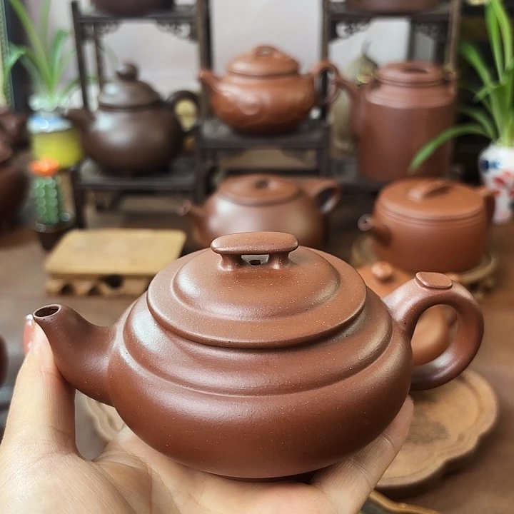茶壶紫砂上新桥 红皮龙 180cc