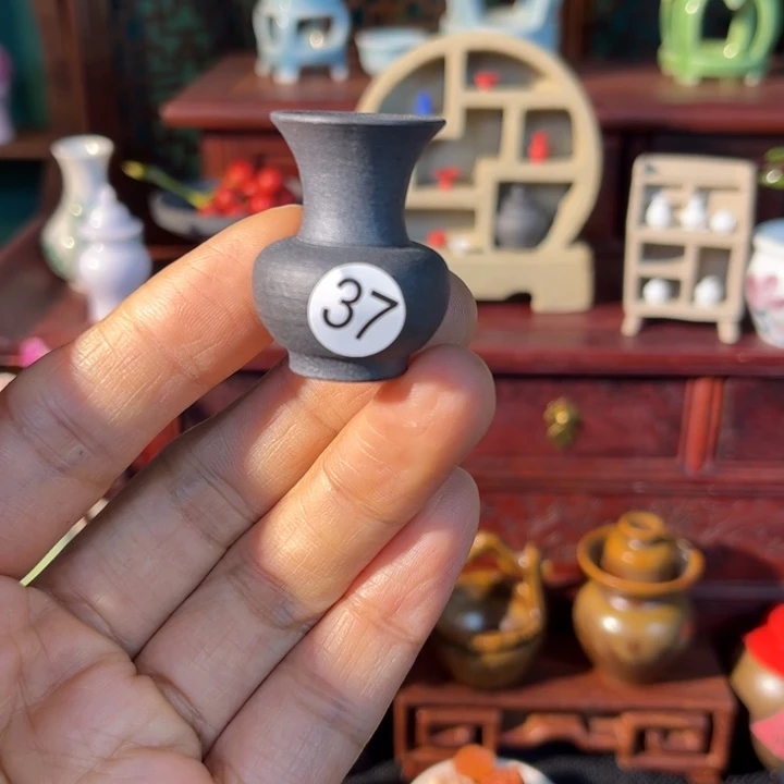 摆件微陶老王迷你花瓶