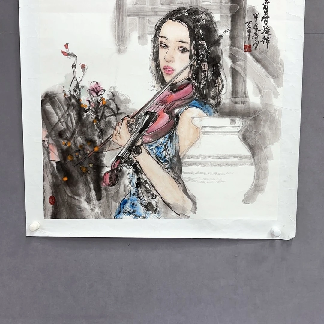 国画艺术家真人手绘