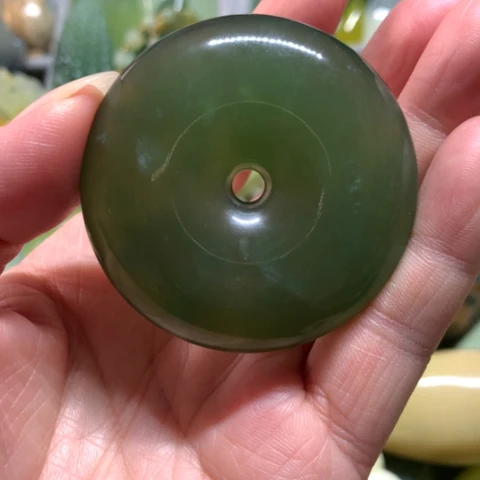 蛇纹石玉未镶嵌手把件