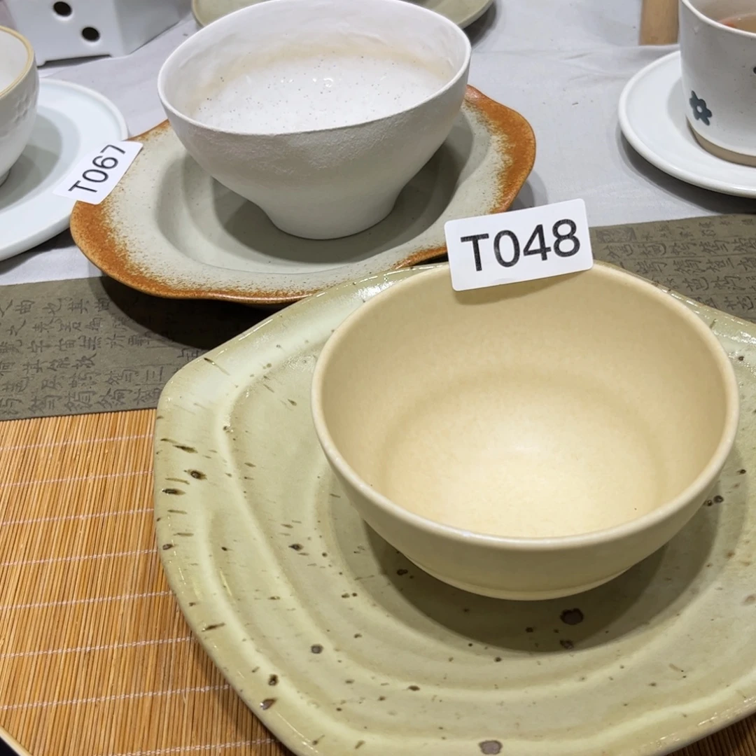 瓷景德镇粗陶复古盘碗微瑕