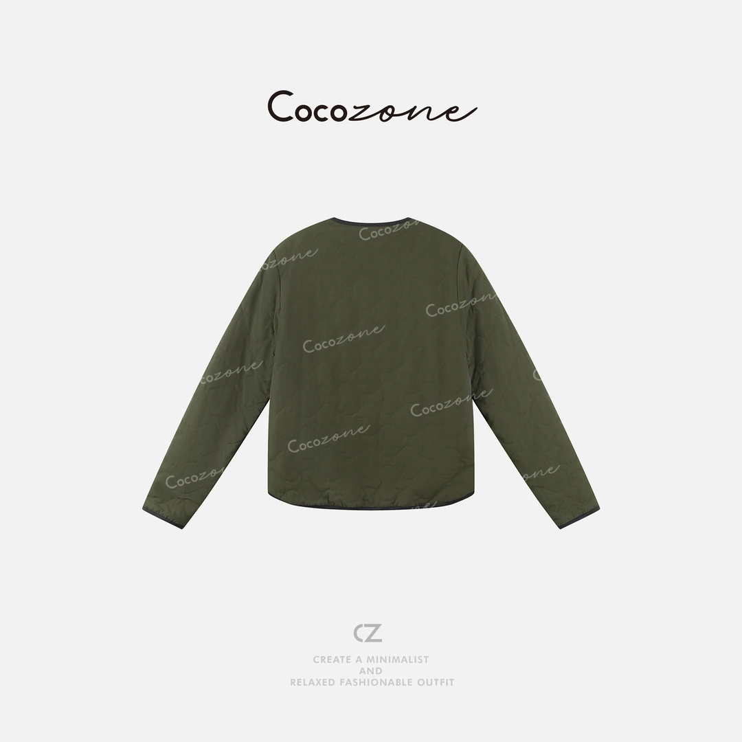 COCO ZONE刘一一  “森朴”设计感两面穿波浪纹外套 CC2C1802