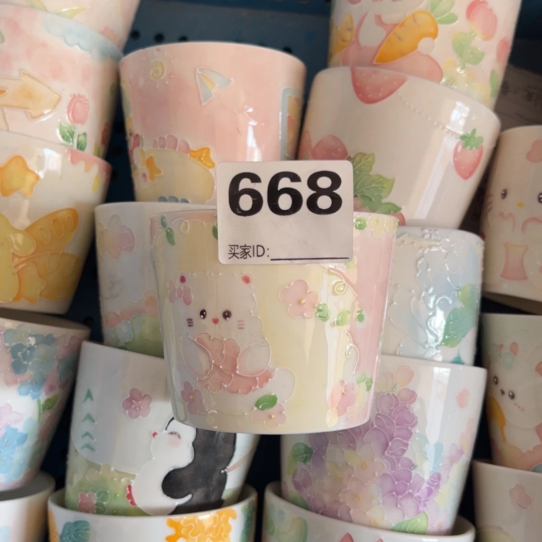 景德镇手绘陶瓷杯子默认微瑕不退