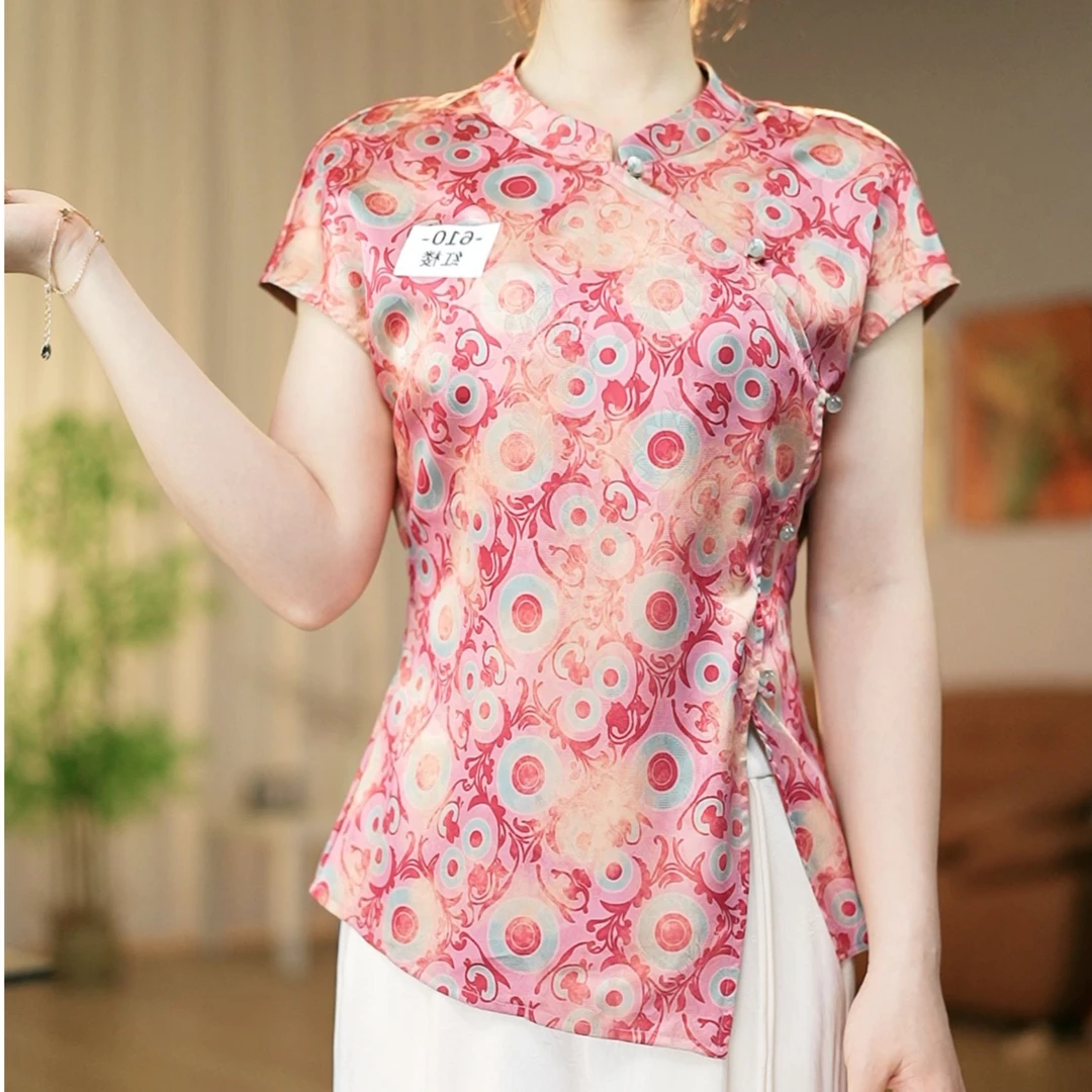 【现货】【610-红楼】新中式国风女款复古修身开衫飞袖上衣-园园