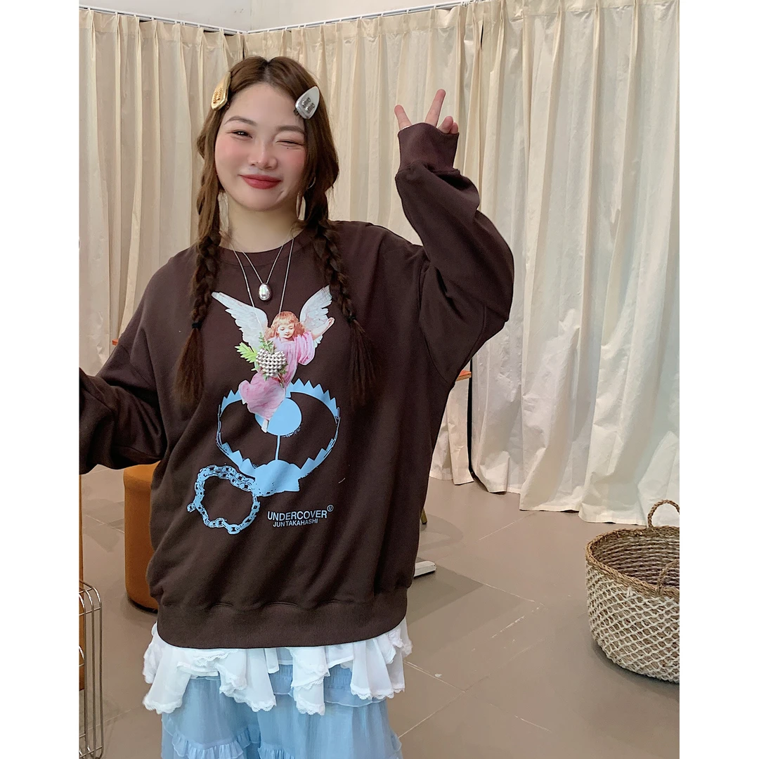 Dazi金大支  天使咖色卫衣女外套0923/0400