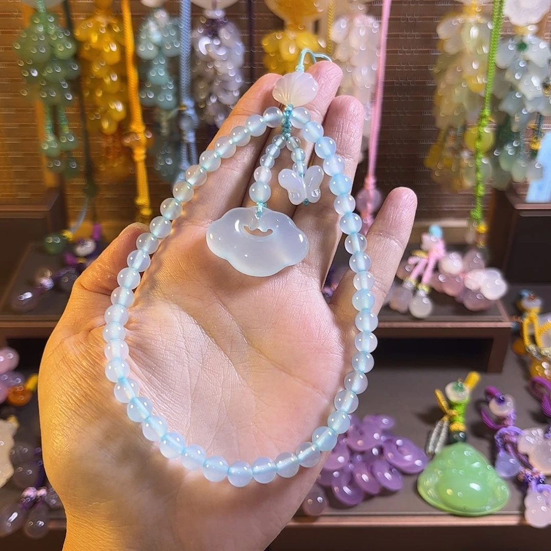 玛瑙/玉髓未镶嵌车挂手腕手机链