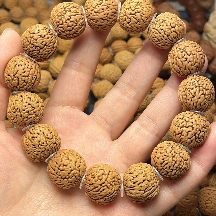 桃核手串核桃手串龙鳞凤尾接近18