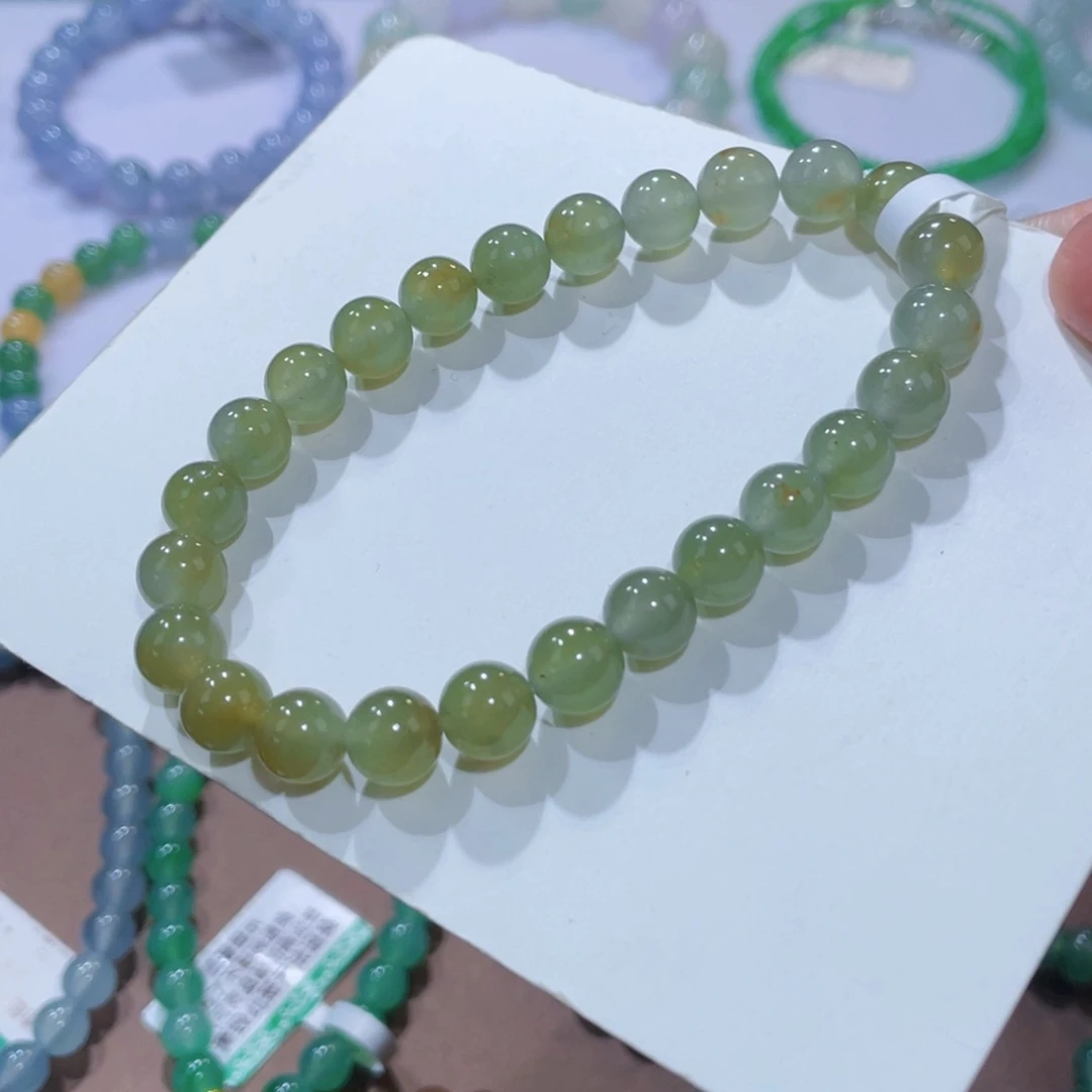 未镶嵌手链翡翠特色黄加绿卡7