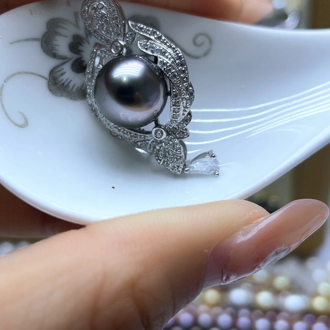 海水珍珠颈饰银S925镶嵌