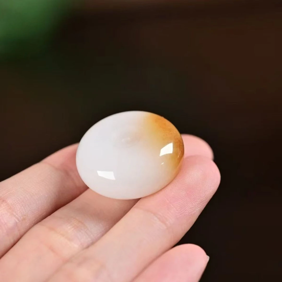 金丝玉情侣平安扣吊坠男女款小众设计玉石项链玉坠儿童送礼吊坠