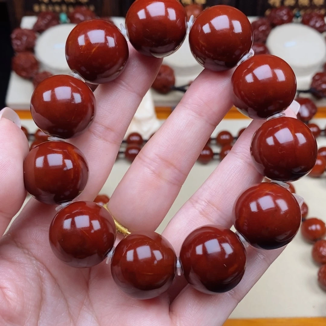 橄榄核吊坠铭*子正圆光珠