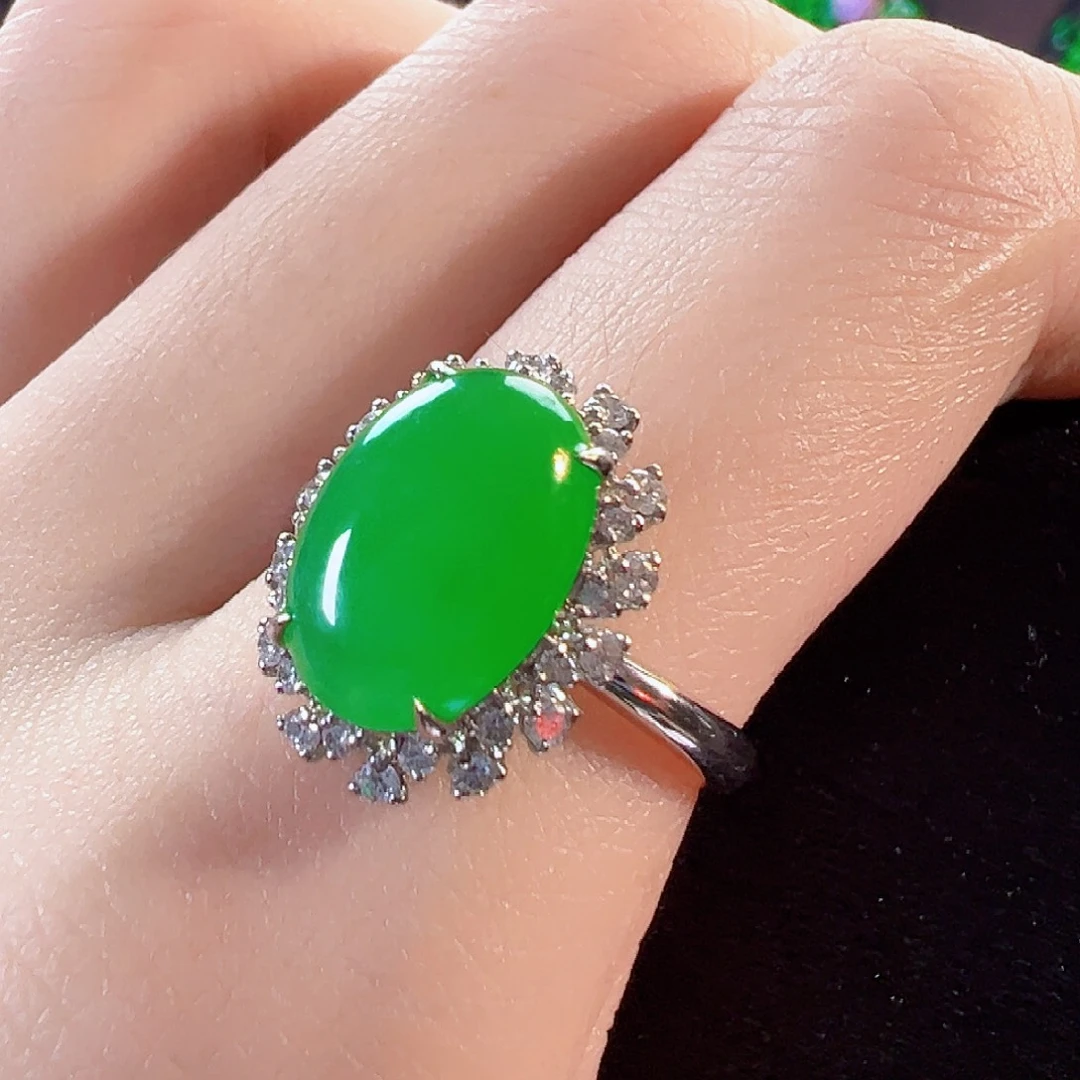 翡翠戒指18K金镶嵌【福利款】签收后24小时鉴赏期