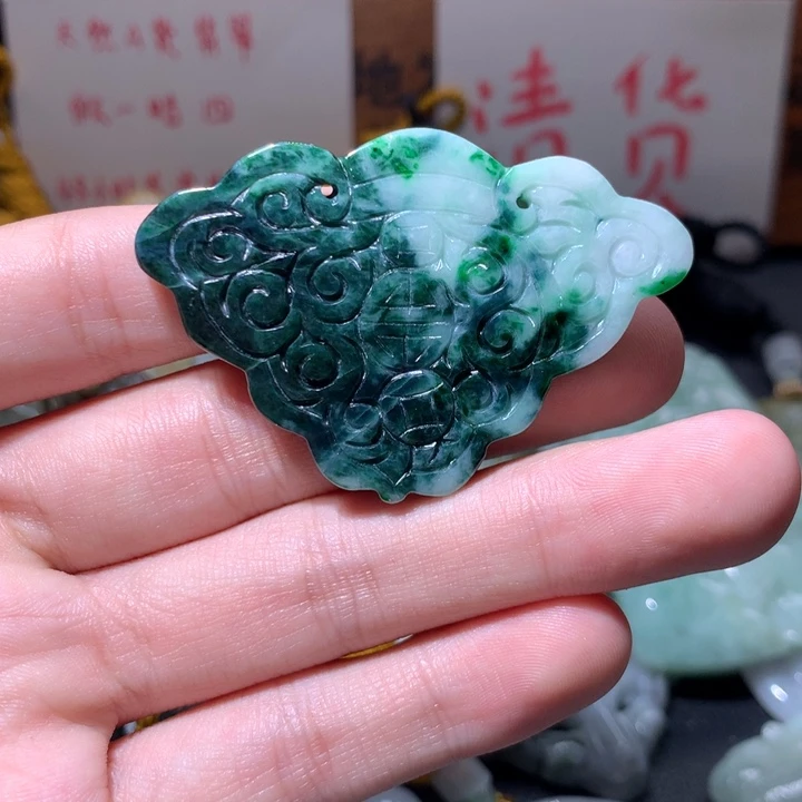 翡翠未镶嵌颈饰保真天然a货翡翠