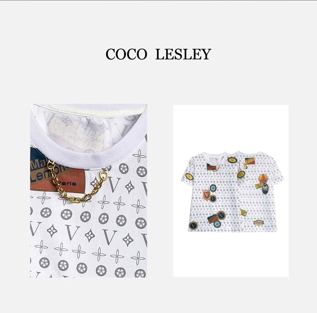 【宠粉专属】66991#轻奢时尚高街印花T恤2025春夏潮流百搭个性上衣