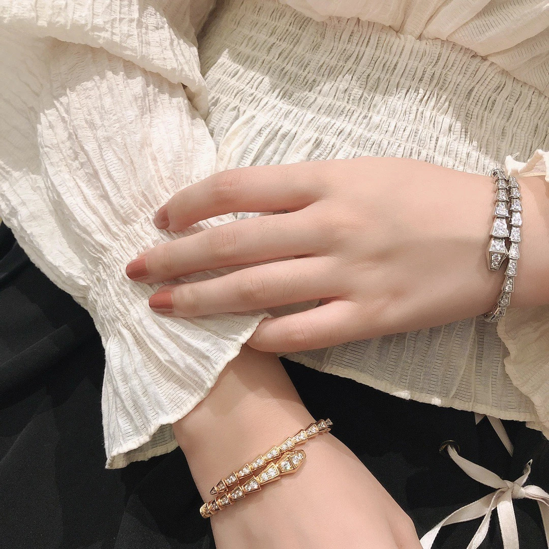 SZ百搭时尚 蛇形手V环无钻手z镯 戒Z指百搭还原Y围巾