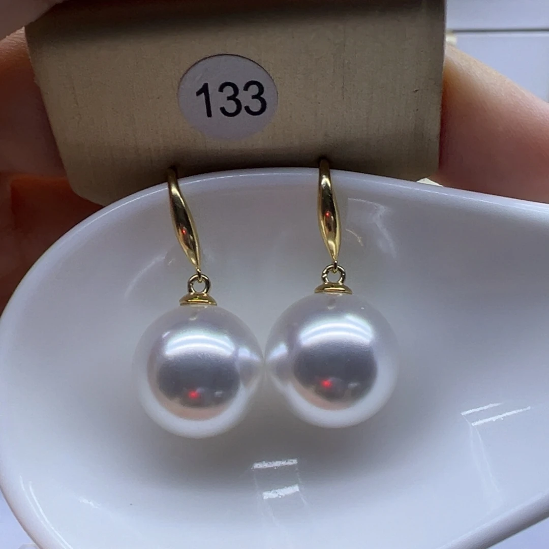 银S925镶嵌耳饰淡水珍珠