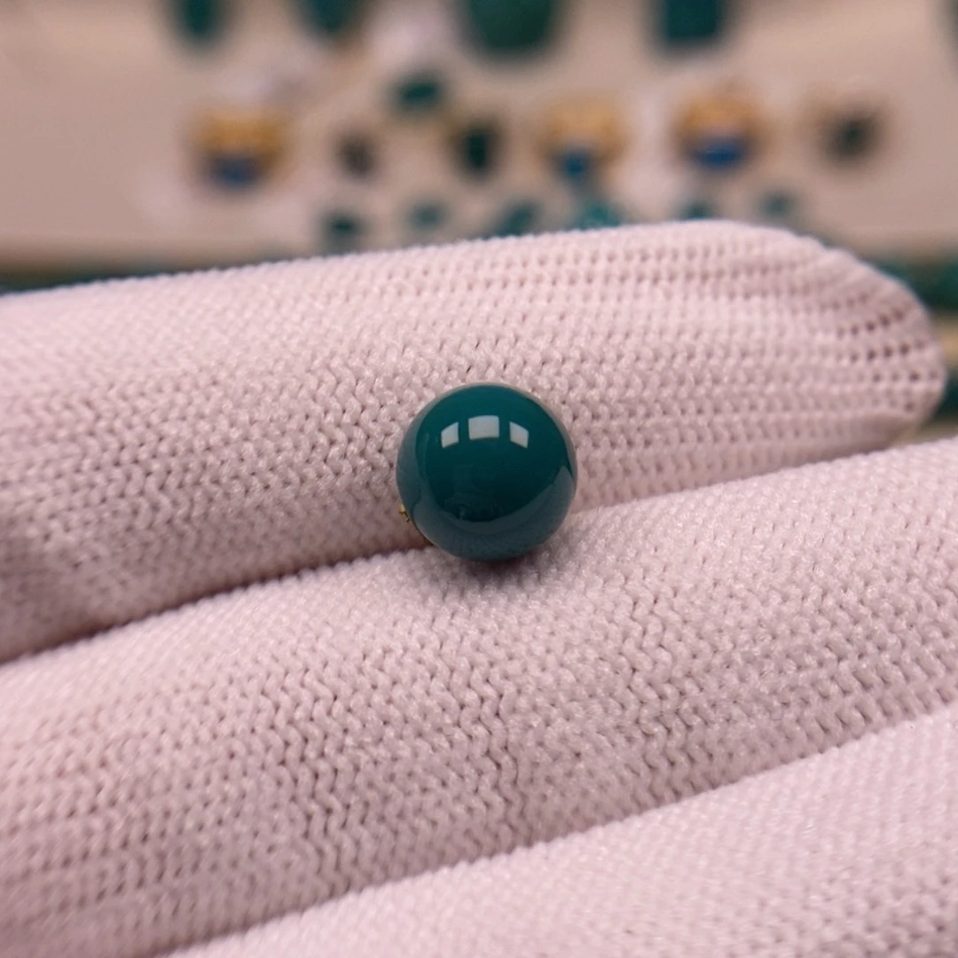 未镶嵌绿松石圆珠8.2mm新品944