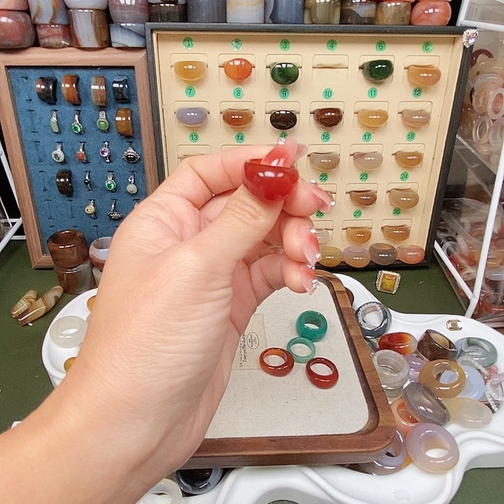 雨***光玛瑙/玉髓合金戒指