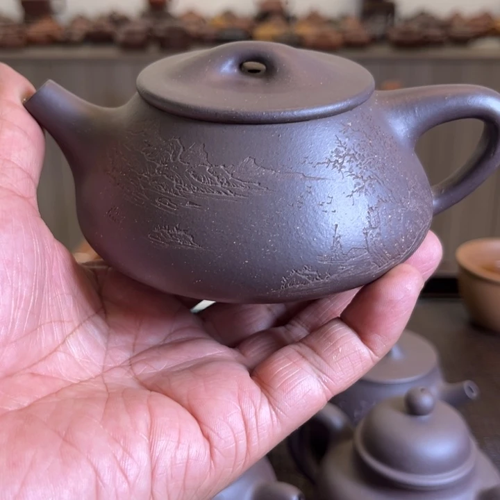 茶壶紫砂四紫半手