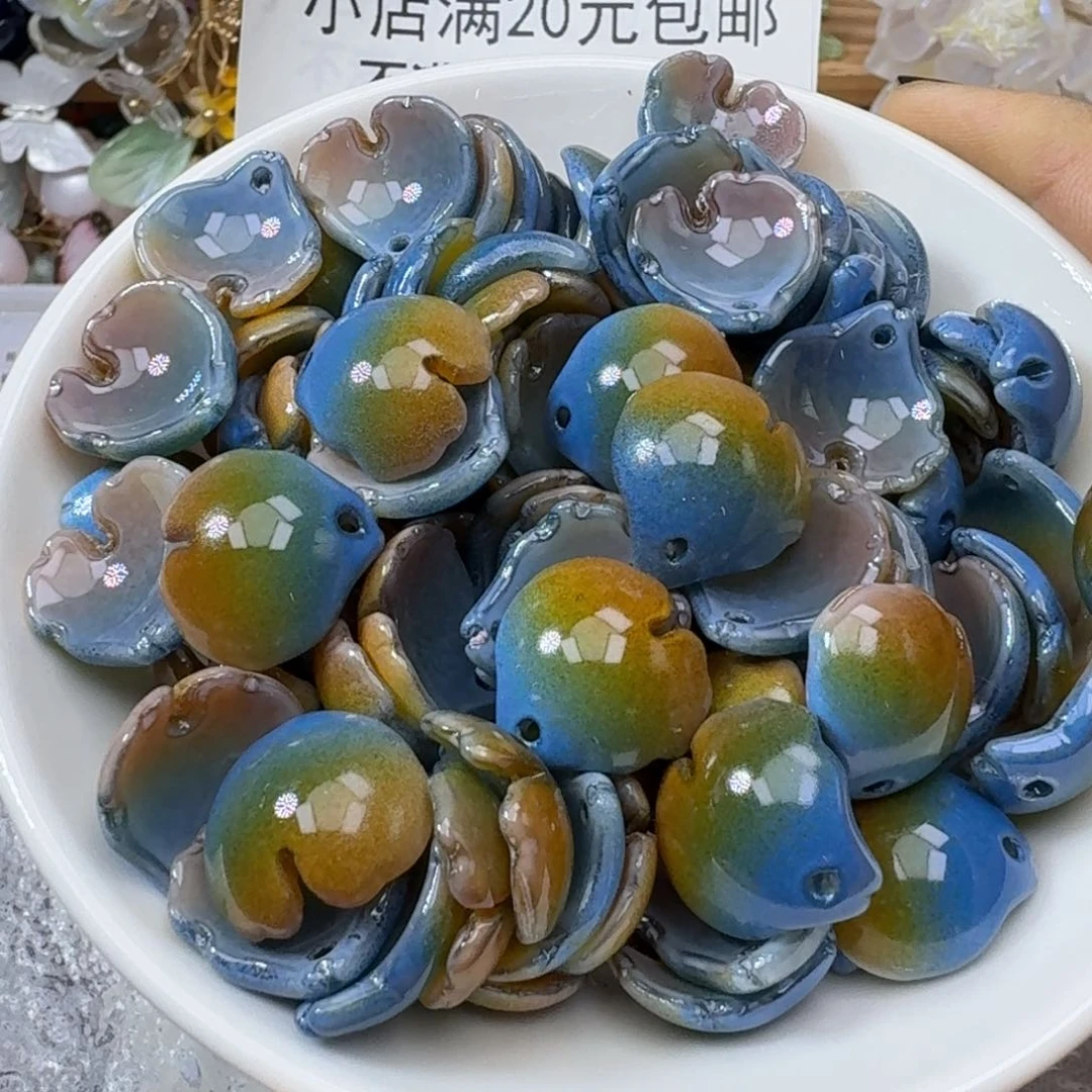 玻璃9号 勺药花 仿料器色