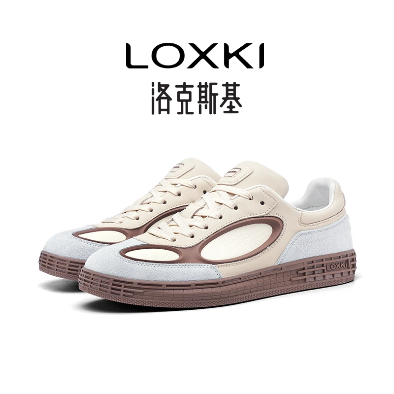 LOXKI/洛克斯基华夫鞋Waffle/轻奢百搭小众德训板鞋击上滑板鞋