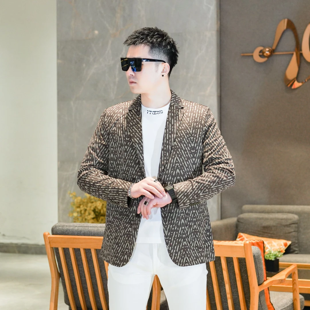 AK/春季新款男士复古西装外套修身韩版休闲西服夹克小西装