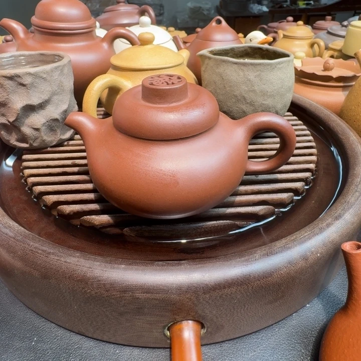 紫砂茶杯底槽清无添加150cc