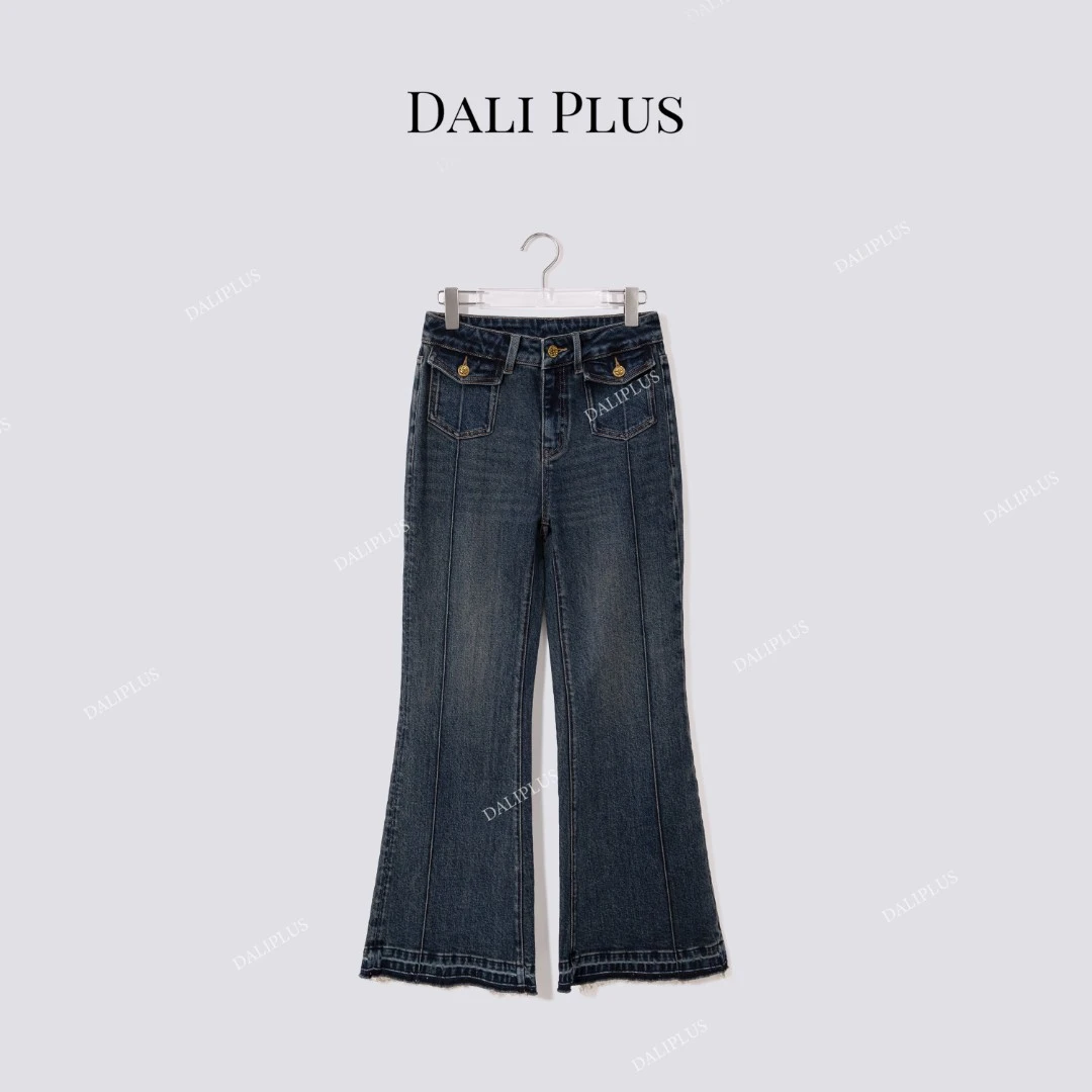 DALI PLUS“高奢限定系列复古喇叭牛仔裤”百搭长裤-D5CH5077