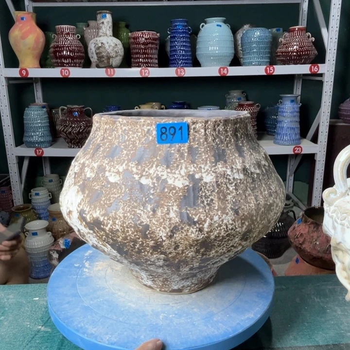 灯***草景德镇陶瓷花盆花器891