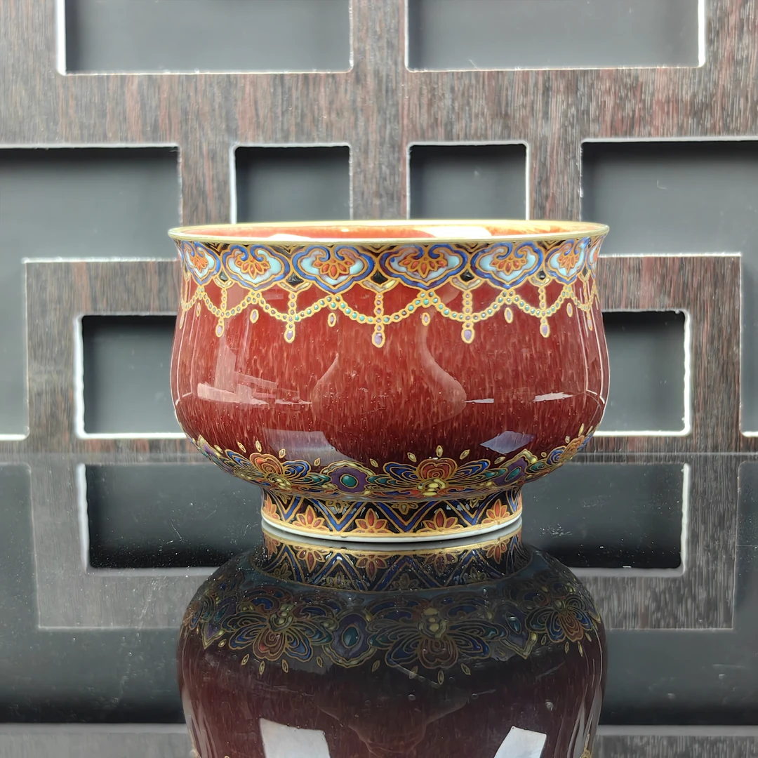 觅纤 郎红珐琅炉式杯-100毫升 MQ60