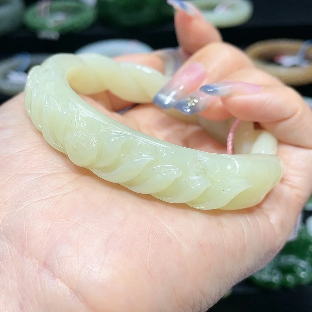 【闪购商品】和田玉手镯57圈口23未镶嵌