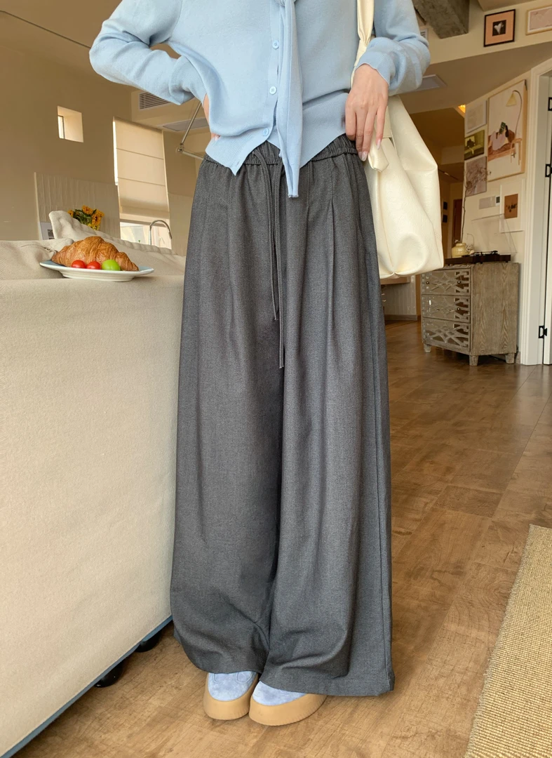 Even一雯【通勤天菜】韩系高智感简约高级感通勤百搭松紧腰休闲裤