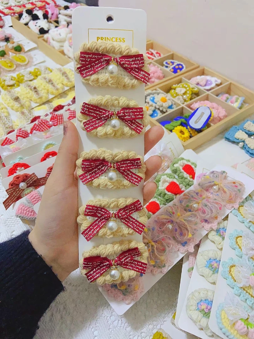 手工编织发夹零售链接 盲拍发一个发夹