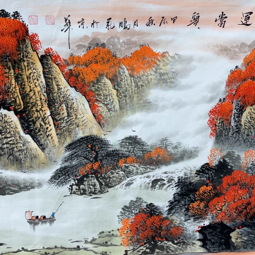 国画冬**二宣纸手绘，手工作品