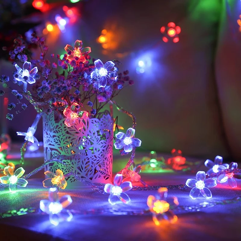 LED小彩灯闪灯串灯七彩满天星户外太阳能院子布置摆摊露营装饰灯