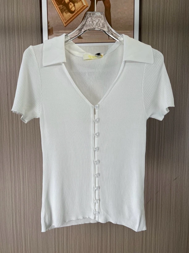 7190欧货品牌撤柜fg春夏新款时尚气质修身百搭高弹力针织衫