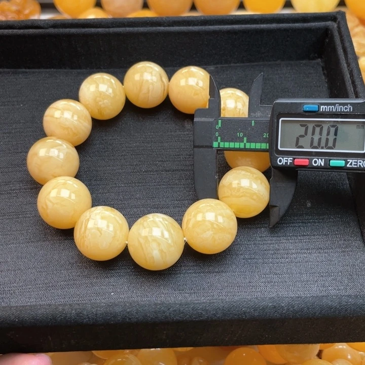 蜜蜡裸石未镶嵌蜜蜡20➕手串